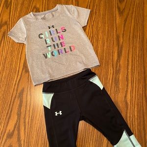 Under Armour 2T Girls Outfit (Capri length pants)